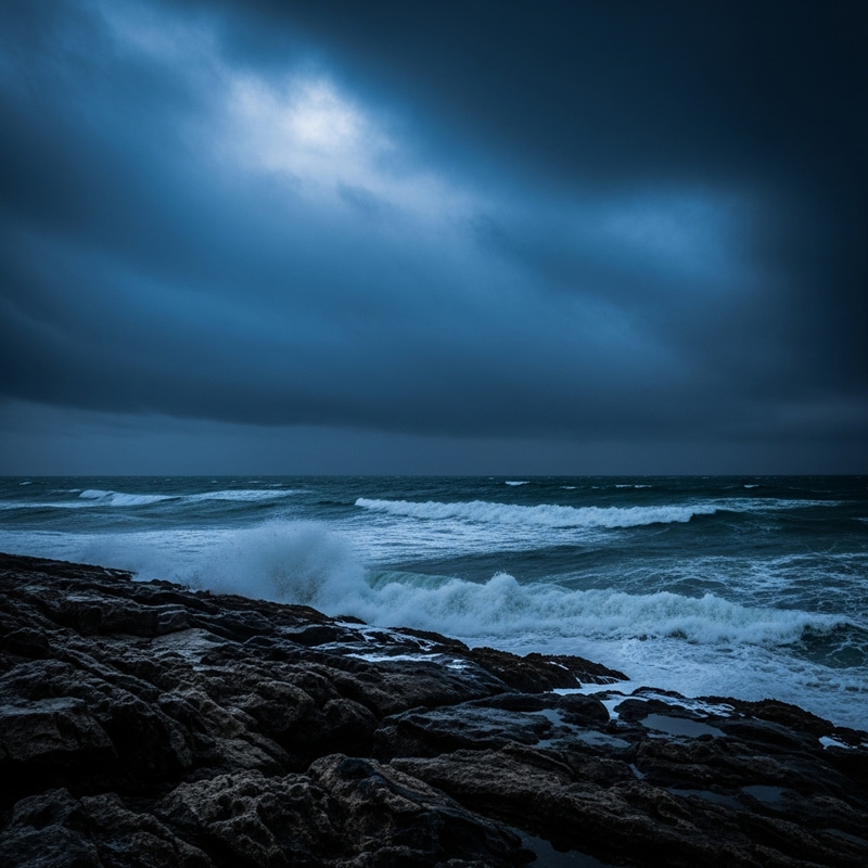 Dramatic Stormy Night | Rich Blues & Grays | Crashing Waves Dramatic Stormy Night | Rich Blues & Grays | Crashing Waves