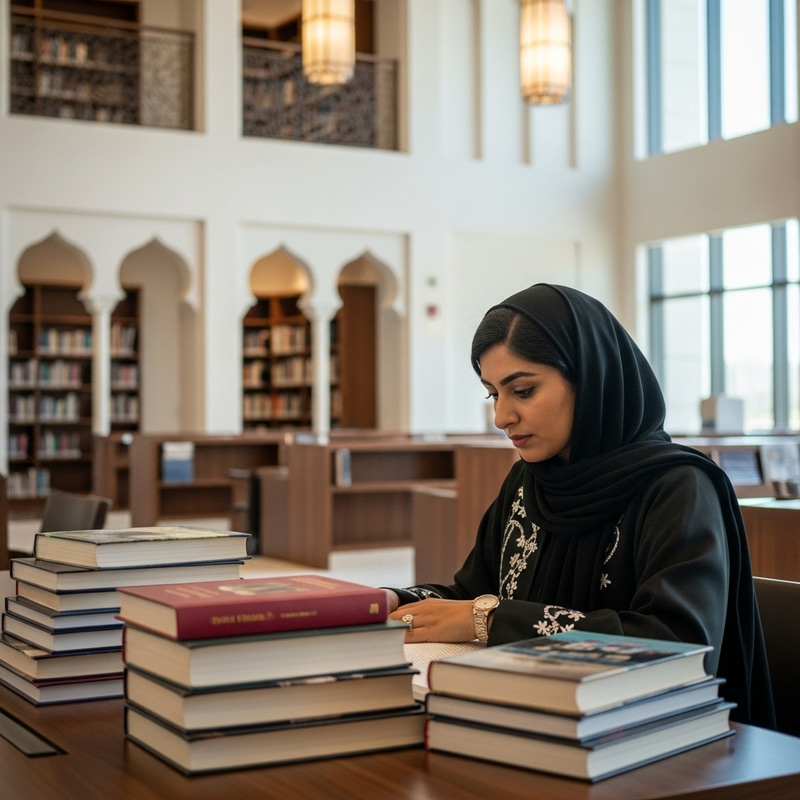 Qatari Woman Pursuing Excellence | Knowledge and Success Qatari Woman Pursuing Excellence | Knowledge and Success