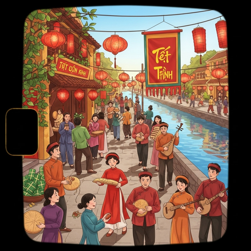 Vibrant Tet Festival: Traditional Vietnamese Celebration Vibrant Tet Festival: Traditional Vietnamese Celebration