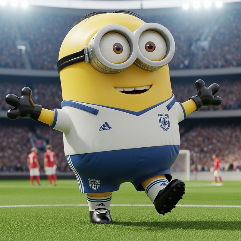 Huge Pumped Up Minion with Football Crests