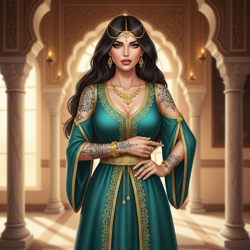 Lifelike Middle Eastern Princess Tattoo Beauty | Exquisite Jasmine Art
