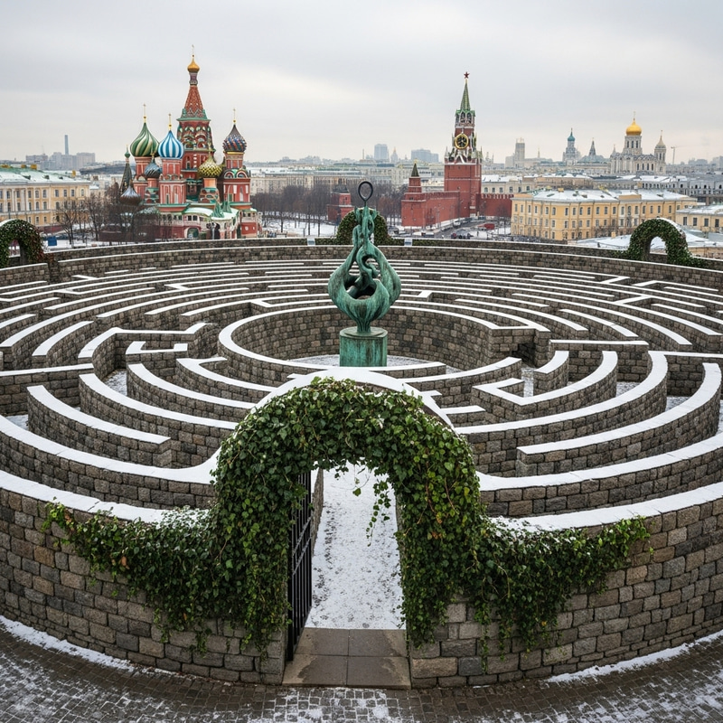 Labyrinth Installation in Moscow - A Maze of Intricacy Labyrinth Installation in Moscow - A Maze of Intricacy