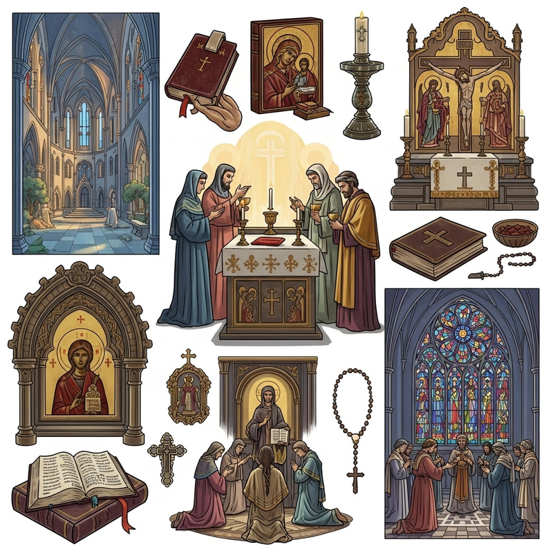 Beautiful Illustrations of Christian Traditions | Spiritual Insights