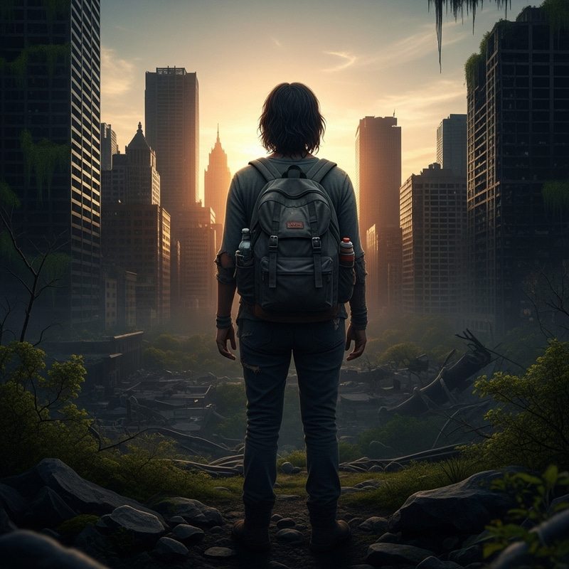 Last Person on Earth - A Glimmer of Hope in Abandoned City Last Person on Earth - A Glimmer of Hope in Abandoned City
