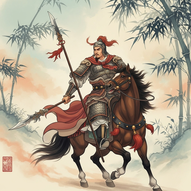 Chinese Warrior Traditional Painting Chinese Warrior Traditional Painting