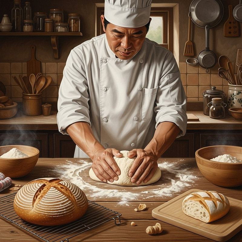 Freshly Baked Bread Recipe: Rustic Kitchen Cooking Tutorial Freshly Baked Bread Recipe: Rustic Kitchen Cooking Tutorial