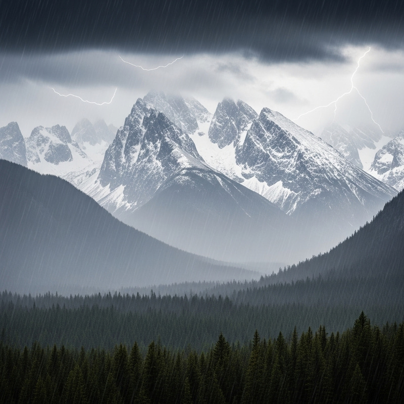 Majestic Mountain in Rain Majestic Mountain in Rain