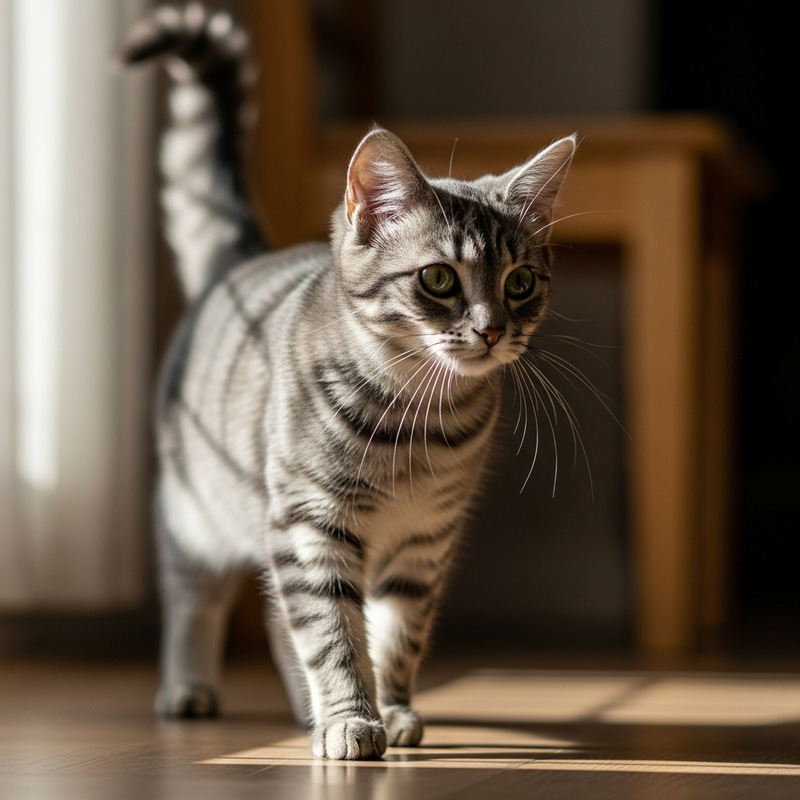 Graceful Cat with Emerald Eyes Graceful Cat with Emerald Eyes