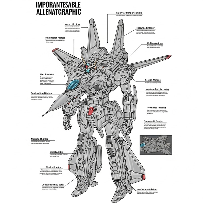 Detailed Macross VF-1A Infographic: Transformable Mecha Breakdown Detailed Macross VF-1A Infographic: Transformable Mecha Breakdown