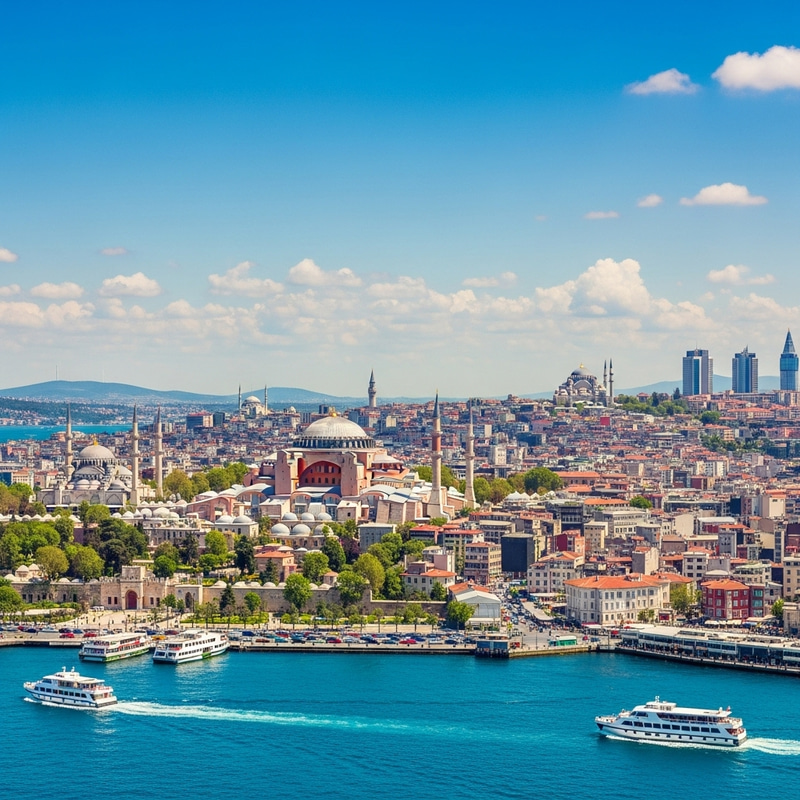 Stunning Panoramic View of Istanbul's Skyline Stunning Panoramic View of Istanbul's Skyline