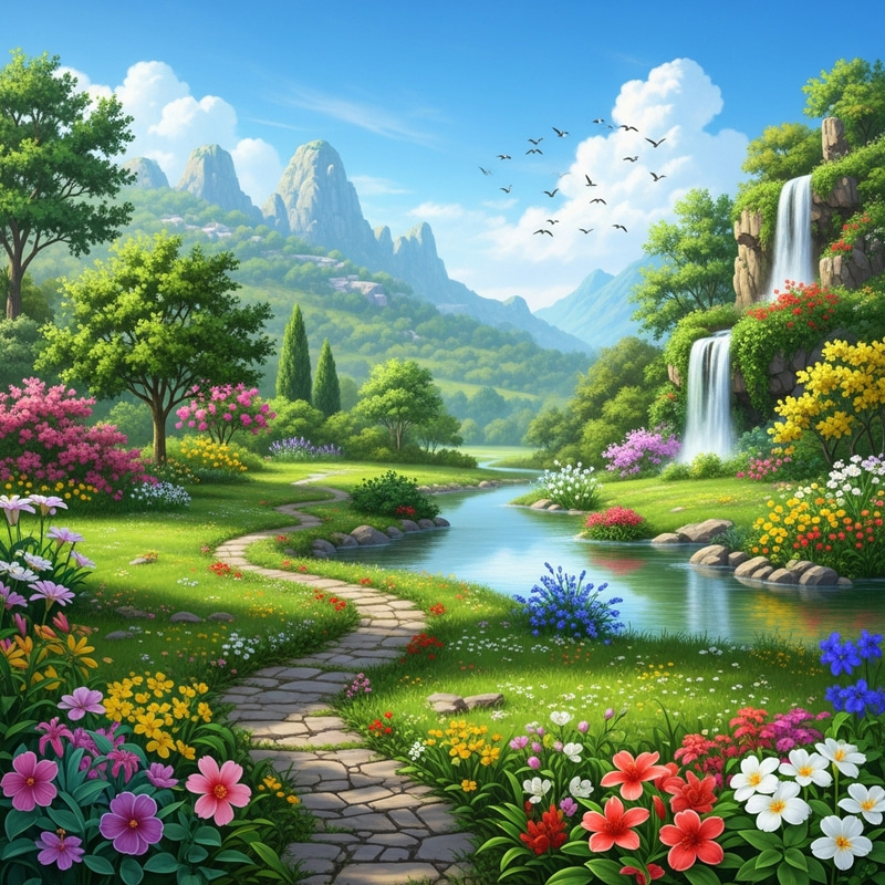 Heavenly Beauty: Serene Landscape, Tranquil Nature Heavenly Beauty: Serene Landscape, Tranquil Nature