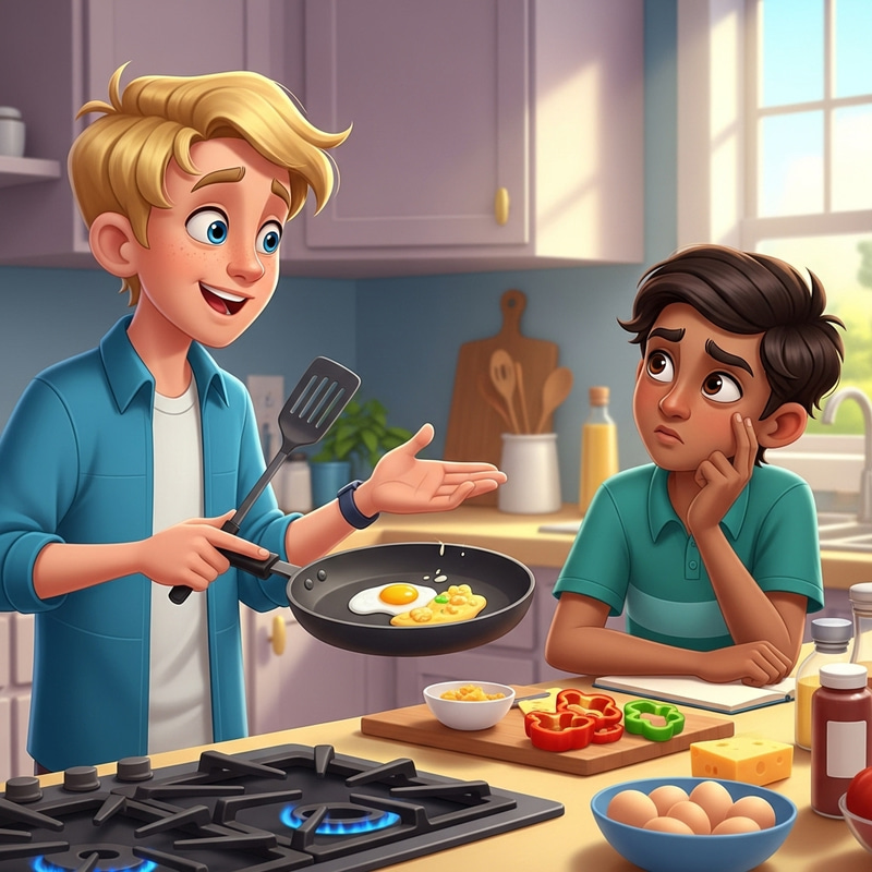 Cooking Scrambled Eggs: Fun Learning Dialog for Kids Cooking Scrambled Eggs: Fun Learning Dialog for Kids
