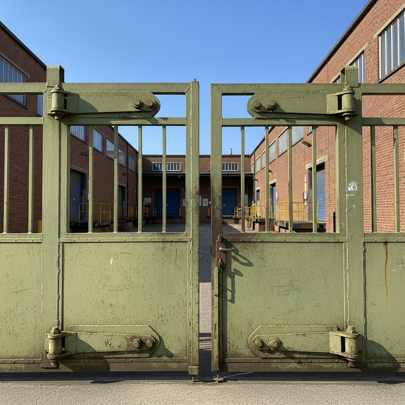 Detailed Warehouse Gate | Rustic Metal Structure Detailed Warehouse Gate | Rustic Metal Structure