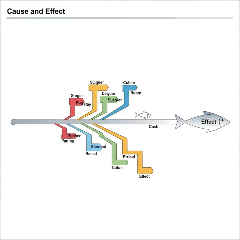 Detailed Fishbone Chart: Clean Design for Presentations Detailed Fishbone Chart: Clean Design for Presentations