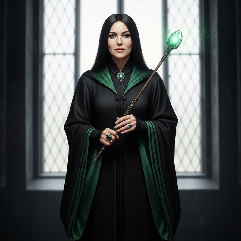 Monica Bellucci as Minerva McGonagall: Magic & Elegance