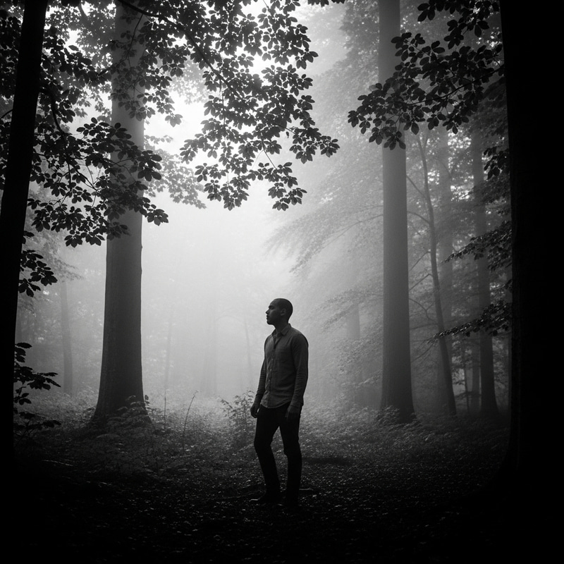 Misty Forest Solitude: Moody Vintage Photography in Nature Misty Forest Solitude: Moody Vintage Photography in Nature