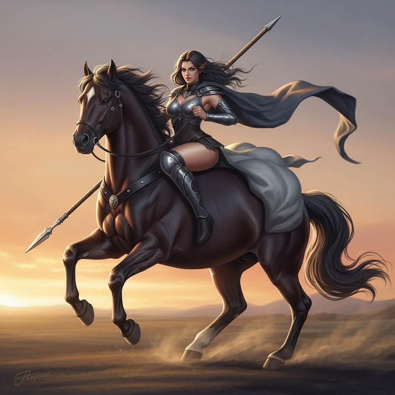 Powerful Centaur Woman with Large Posterior