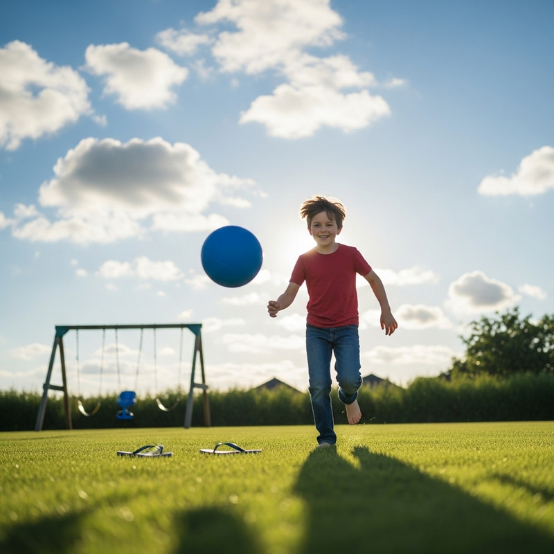 7-Year-Old Boy Enjoying Outdoor Playtime