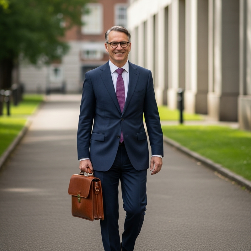 Confident Professional White Businessman | Classic Suit & Briefcase Look Confident Professional White Businessman | Classic Suit & Briefcase Look