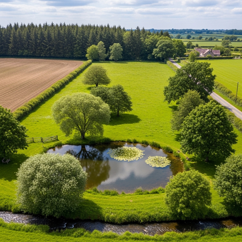 Explore a Serene Meadow with a Crystal Clear Pond Explore a Serene Meadow with a Crystal Clear Pond