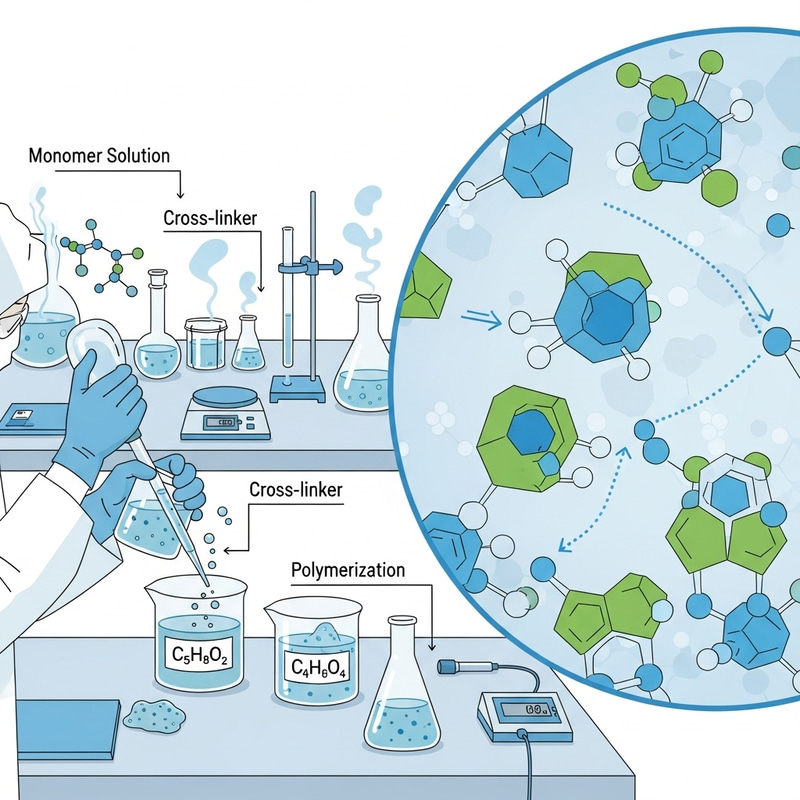 Hydrogel Preparation: Clean Lab Environment Visualization Hydrogel Preparation: Clean Lab Environment Visualization