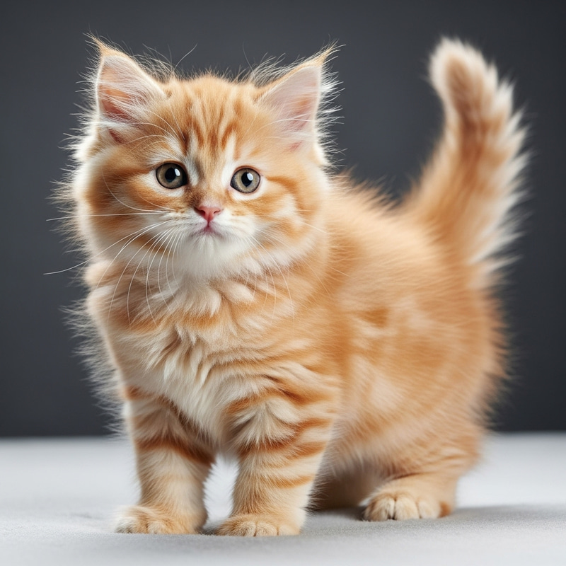 Really Really Fluffy and Cute Kitten Image | Soft & Inviting Fur