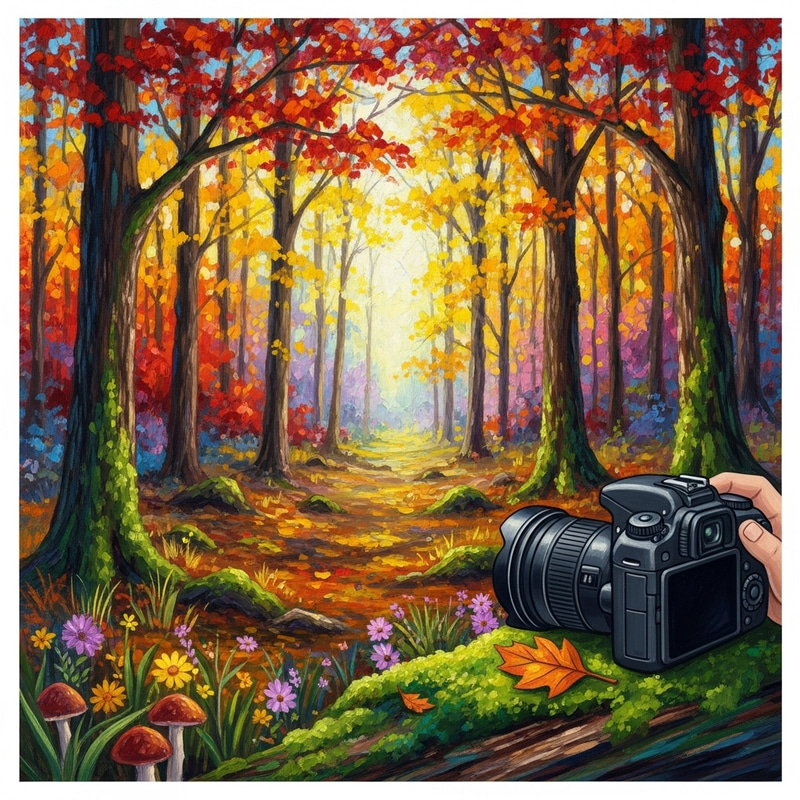 Mystical Autumn Forest Impressionism | Vibrant Nature Art Mystical Autumn Forest Impressionism | Vibrant Nature Art