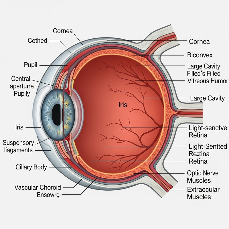 Anatomy of the Human Eye: Detailed Diagram with Labels Anatomy of the Human Eye: Detailed Diagram with Labels