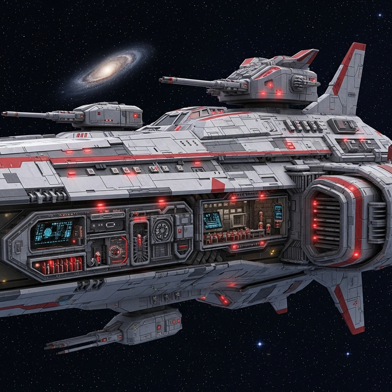 Futuristic Battle Spaceship v0.2 | Technology Marvels