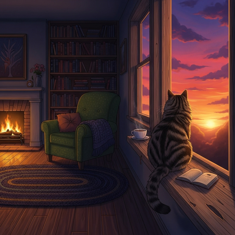 Nirosh Sunset Cat Vibes Nirosh Sunset Cat Vibes