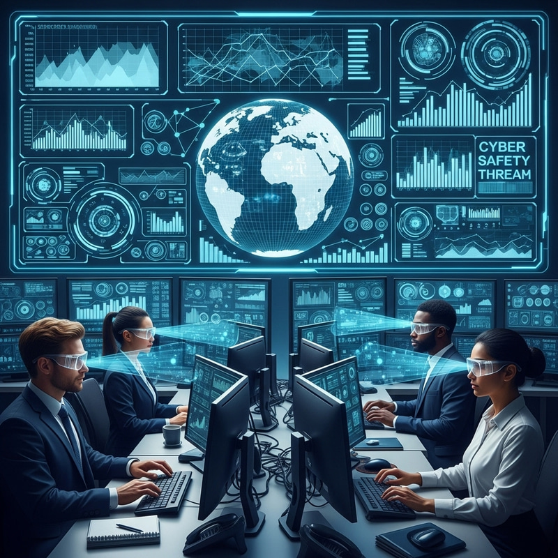 Futuristic Cybersecurity Specialists in Action Futuristic Cybersecurity Specialists in Action