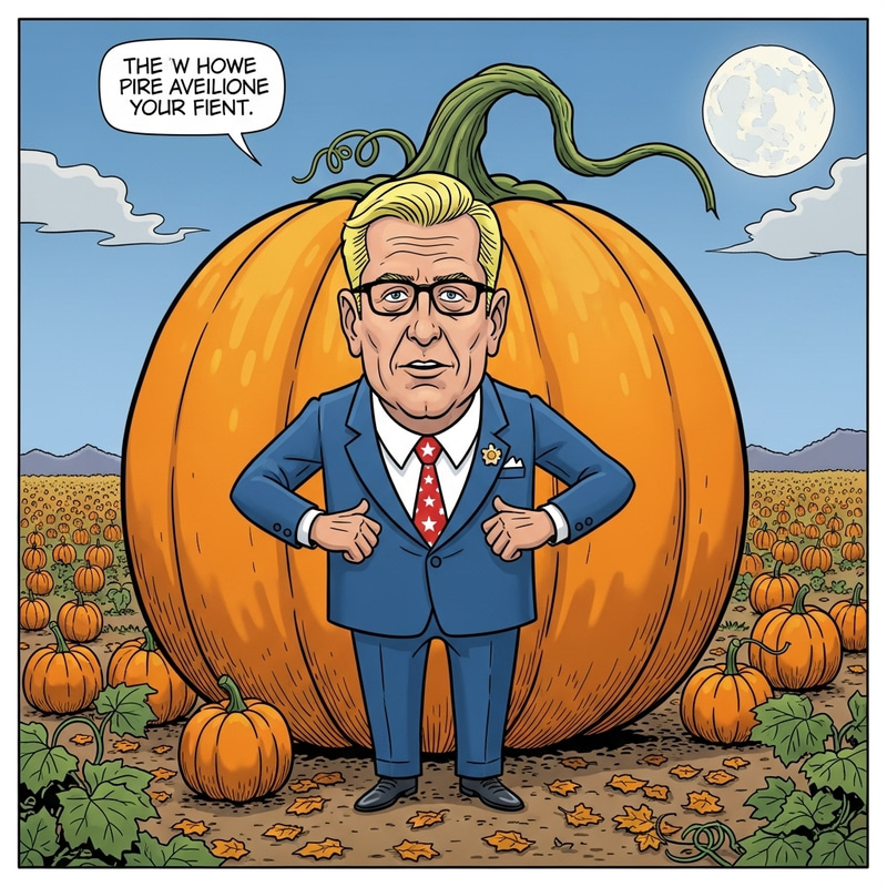 Funny Giant Pumpkin Politician | Festive Pumpkin Patch Cartoon Funny Giant Pumpkin Politician | Festive Pumpkin Patch Cartoon