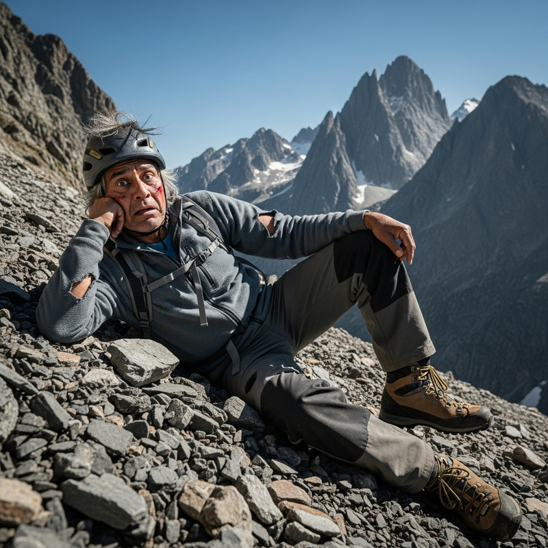 Elderly Man Falls from Mountain: Dramatic Scene Captured Elderly Man Falls from Mountain: Dramatic Scene Captured