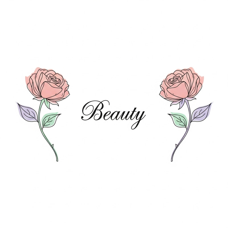 Feminine Beauty Logo Design | Delicate Floral Elements Feminine Beauty Logo Design | Delicate Floral Elements