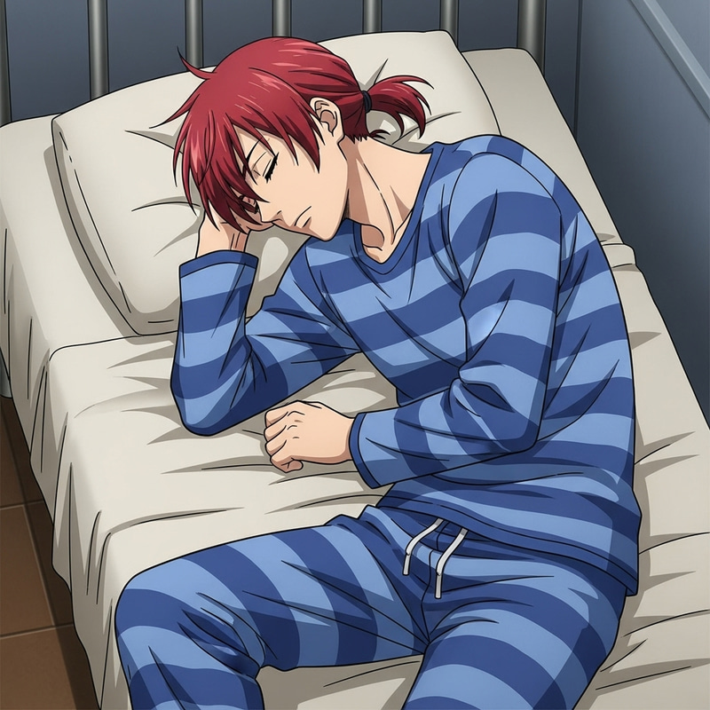 Anime Style Sleeping Male Prisoner Art Anime Style Sleeping Male Prisoner Art