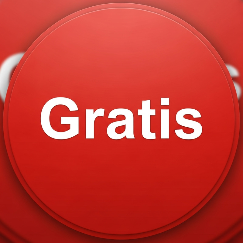 Vibrant Red Call-to-Action Button with 'Gratis' Label - User-Friendly Design