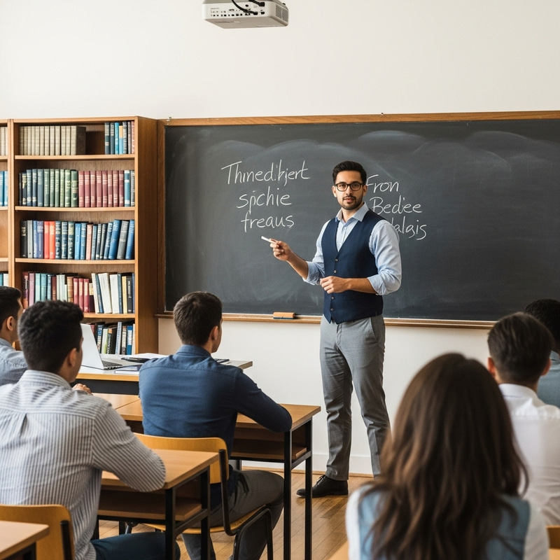 Inspiring Teacher at Work | Engaging Academic Setting