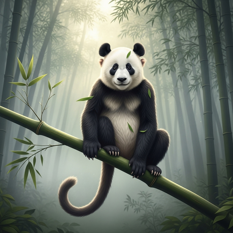 Monkey Panda Creature Artwork
