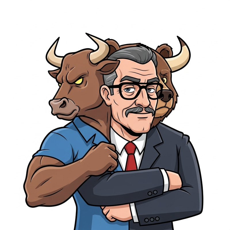 Bear Bull Man Meme Coin Character | Financial Strength & Cheeky Spirit Bear Bull Man Meme Coin Character | Financial Strength & Cheeky Spirit