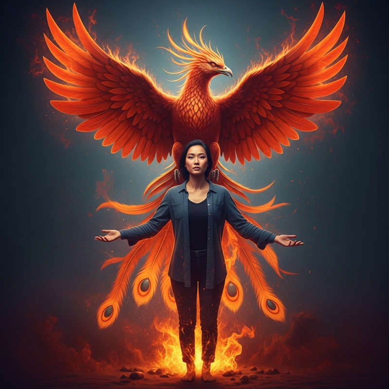Phoenix Reborn - Empowered by Struggle & Resilience Phoenix Reborn - Empowered by Struggle & Resilience
