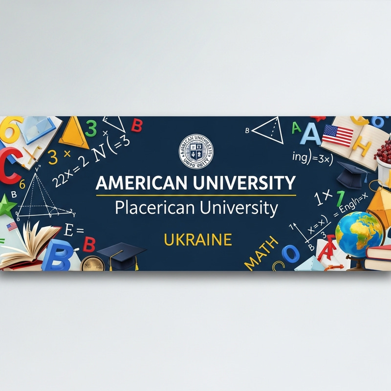 Math & English Contest Banner for American University in Ukraine Math & English Contest Banner for American University in Ukraine