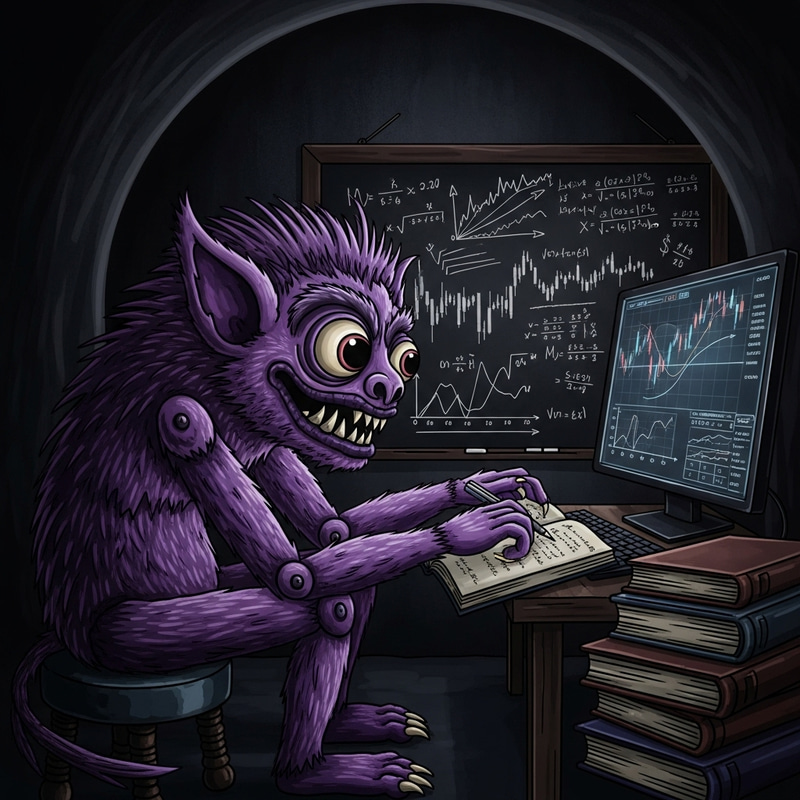Gengar Finance Study: Mysterious Creature in Dark Room Gengar Finance Study: Mysterious Creature in Dark Room