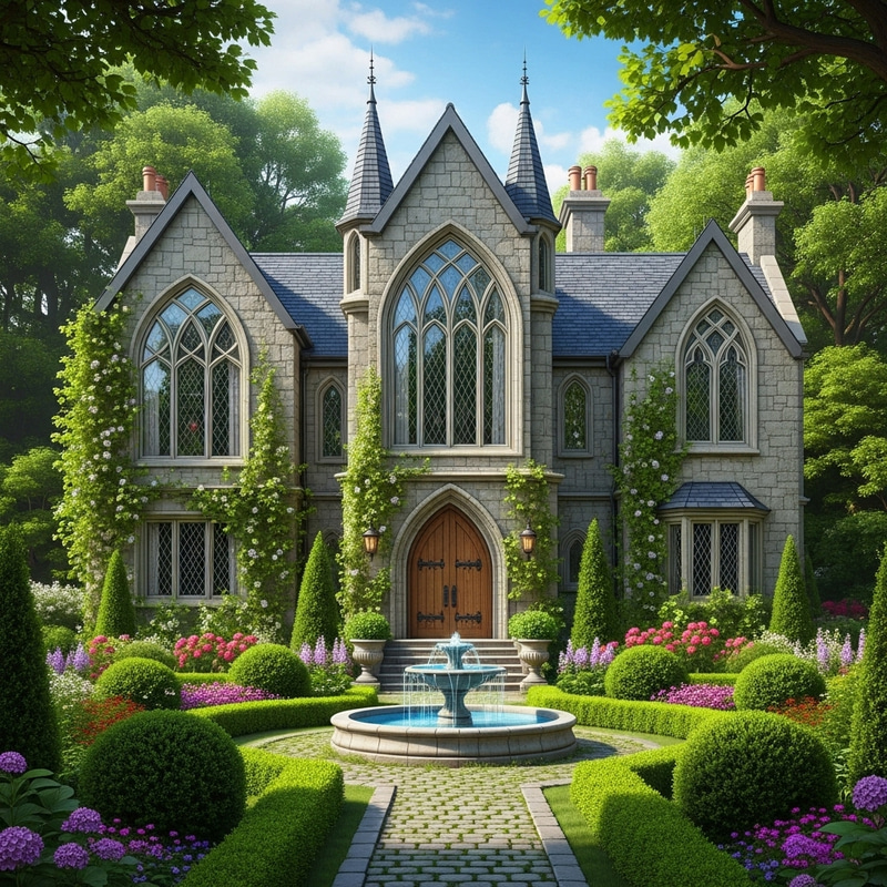 Enchanting Gothic Dreamhouse in Lush Greenery Enchanting Gothic Dreamhouse in Lush Greenery