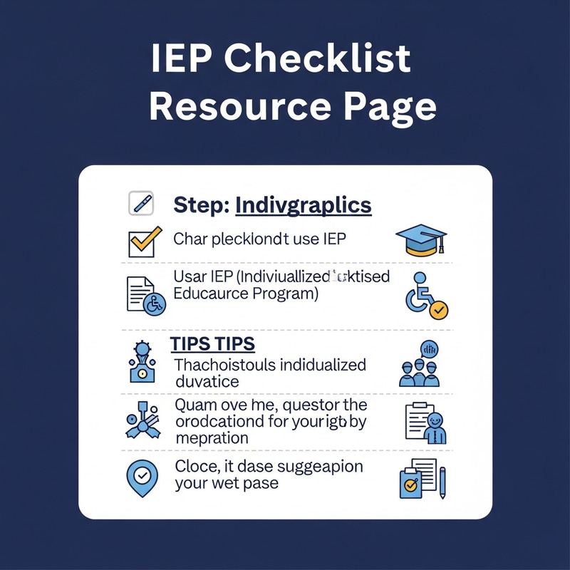 IEP Checklist Resource Page with Clear Steps & Tips