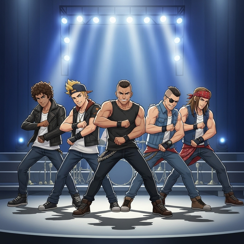 Nsync Animated Boy Band - Energetic Pop Dance Performance