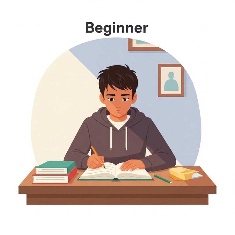 Simplistic Illustration: Beginner's Journey in Learning Simplistic Illustration: Beginner's Journey in Learning
