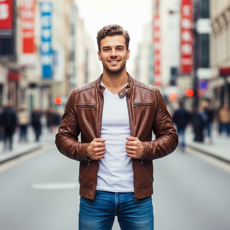 Confident Young Adult in Stylish Urban Apparel | City Street Energy