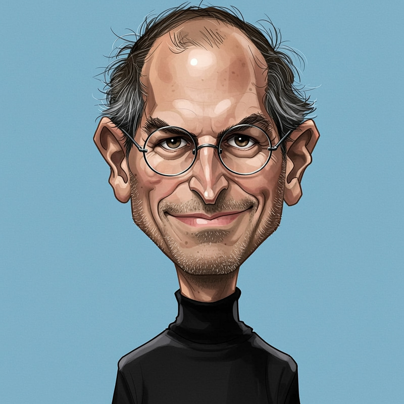 Funny Caricature of Steve Jobs