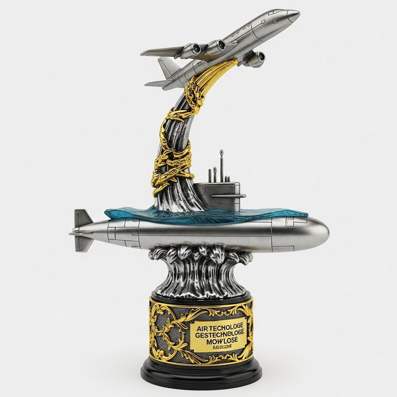Aircraft and Submarine Trophy - Exquisite Fusion of Air and Sea Aircraft and Submarine Trophy - Exquisite Fusion of Air and Sea