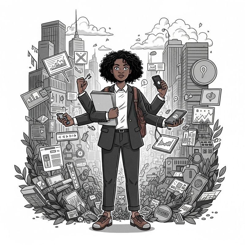 Thriving Motivation Amidst Chaos - Empowering Illustration